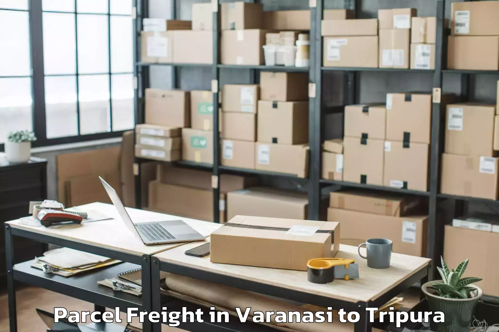 Get Varanasi to Belonia Parcel Freight